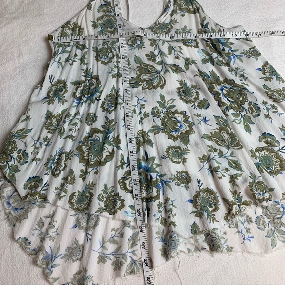 AEO 'Don't Ask Why' Green White Floral Spaghetti String Tank Top - OS - Picture 13 of 16